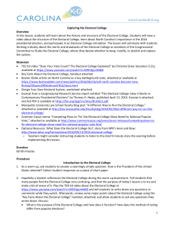 Exploring the Electoral College - Database of K