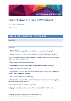 equity and trusts guidebook