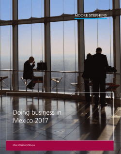 Doing business in Mexico 2017 - Moore Stephens International