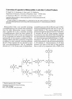 Conversion of Lapachol to Rhinacanthin-A and other