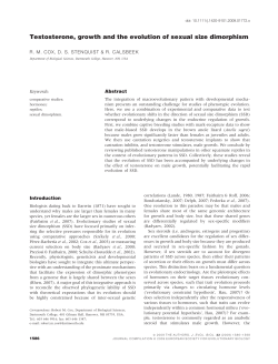 Testosterone, growth and the evolution of sexual size dimorphism