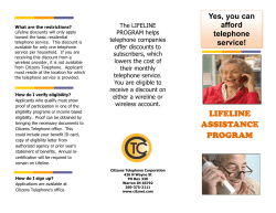 Telephone Assistance Programs for Low