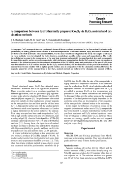 A comparison between hydrothermally prepared Co3O4 via H2O2
