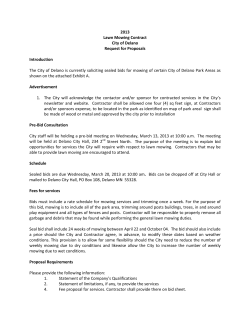 2013 Lawn Mowing Contract City of Delano