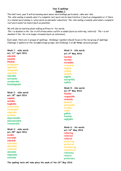 able ending is usually used if a complete root word can be heard