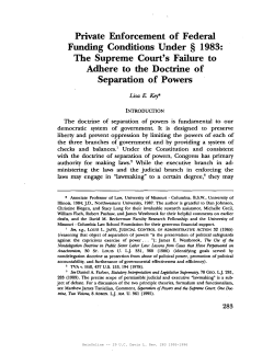 Separation of Powers - UC Davis Law Review