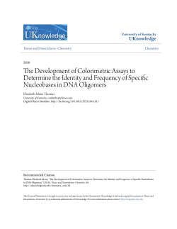 The Development of Colorimetric Assays to
