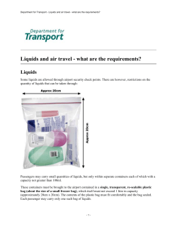 Department for Transport - Liquids and air travel