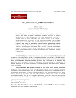 Time, Communication, and Financial Collapse