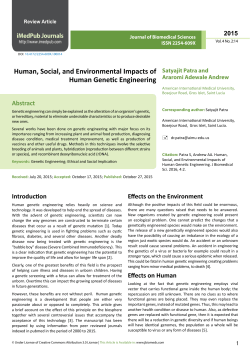 Human, Social, and Environmental Impacts of Human Genetic