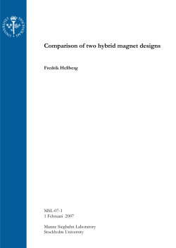 Comparison of two hybrid magnet designs