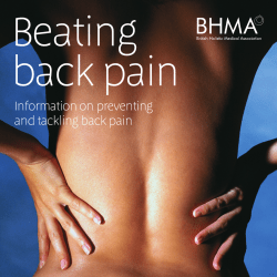 Beating back pain - British Holistic Medical Association