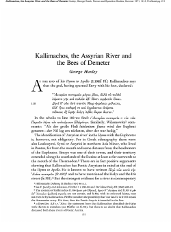 Kallimachos, the Assyrian River and