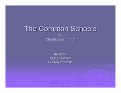 Horace Mann-The Common Schools