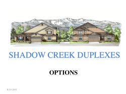 Options List - Shadow Creek Duplexes