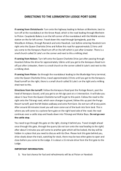 Lodge Directions - Go Dive Marlborough