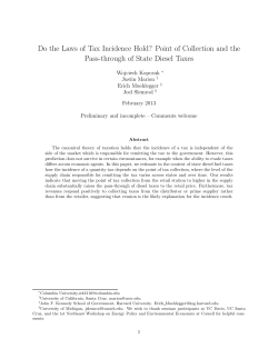 Do the Laws of Tax Incidence Hold? Point of Collection and the