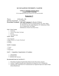 Compulsory English - Nagpur University