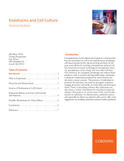Endotoxins and Cell Culture Technical Bulletin - TC