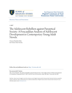 A Foucauldian Analysis of Adolescent Development in