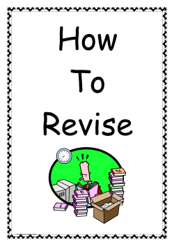 How to Revise - St Colmcille`s High School Crossgar