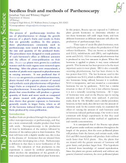 Seedless fruit and methods of Parthenocarpy