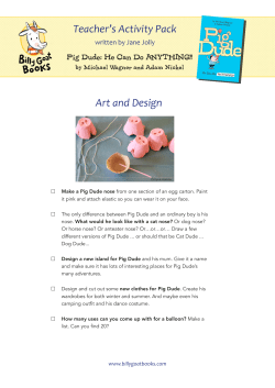 Pig Dude Teachers Activity Pack