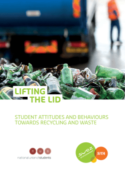Lifting the lid: Student attitudes and behaviours towards recycling