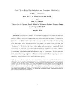 Best Prices: Price Discrimination and Consumer Substitution Judith