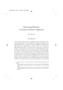 Measuring Rhythm: A Context-Sensitive Approach