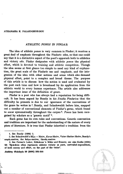 ATHANASIA K. PALAIO GEOR GOU ATHLETIC PONOS IN PINDAR