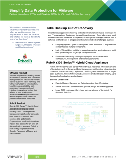 Simplify Data Protection for VMware