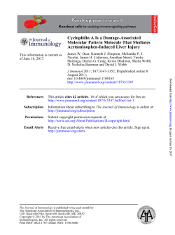 Acetaminophen-Induced Liver Injury Molecular Pattern Molecule