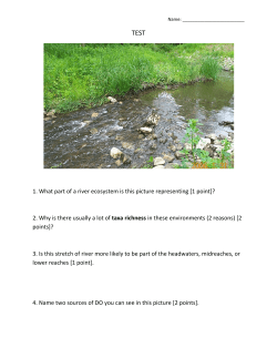 1. What part of a river ecosystem is this picture representing [1 point