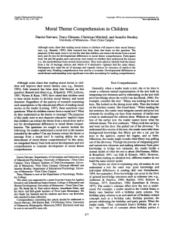 Moral Theme Comprehension in Children