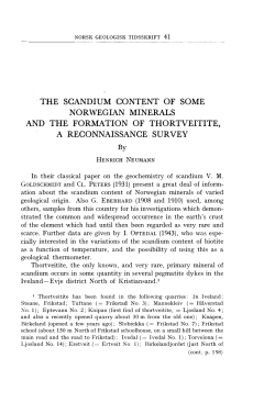 41 THE SCANDIUM CONTENT OF SOME NORWEGIAN MINERALS