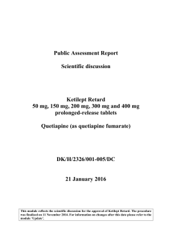 Public Assessment Report Scientific discussion Ketilept Retard 50