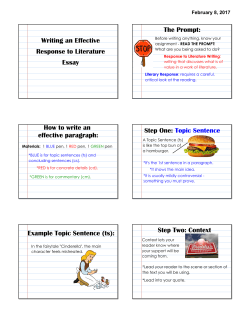 Paragraph Presentation