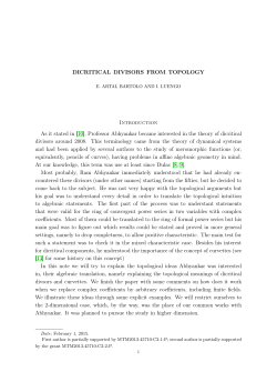 Dicritical divisors from topology.