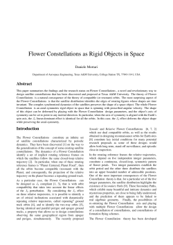 Flower Constellations as Rigid Objects in Space