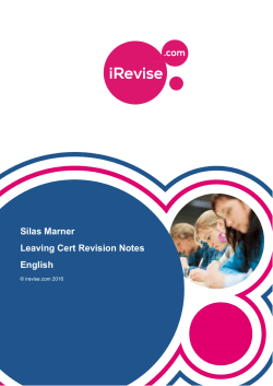Silas Marner Leaving Cert Revision Notes English