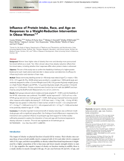 Influence of Protein Intake, Race, and Age on Responses to a