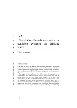 Chapter 11 Cost-Benefit Analysis