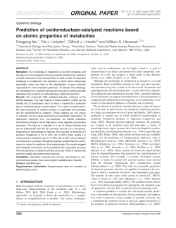 Prediction of oxidoreductase-catalyzed reactions based on atomic