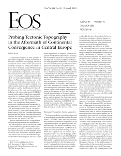 Probing Tectonic Topography in the Aftermath of Continental