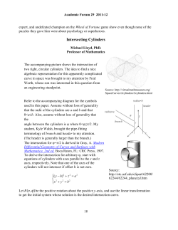 Intersecting Cylinders - Henderson State University