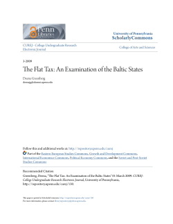 The Flat Tax: An Examination of the Baltic States