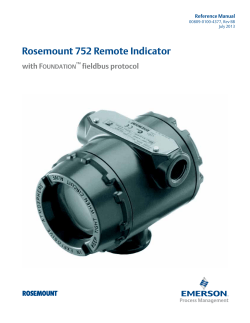 Rosemount 752 Remote Indicator with FOUNDATION
