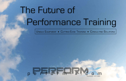The Future of Performance Training