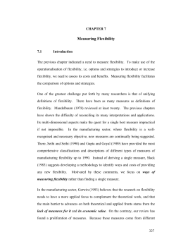 Measuring Flexibility